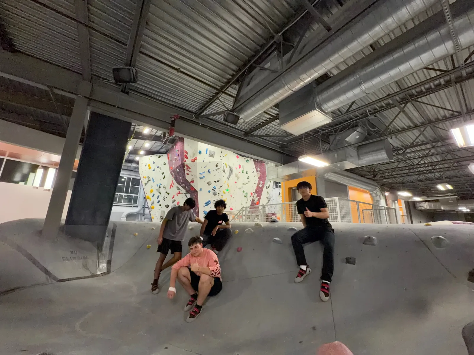 Climbing at Momentum Climbing Gym